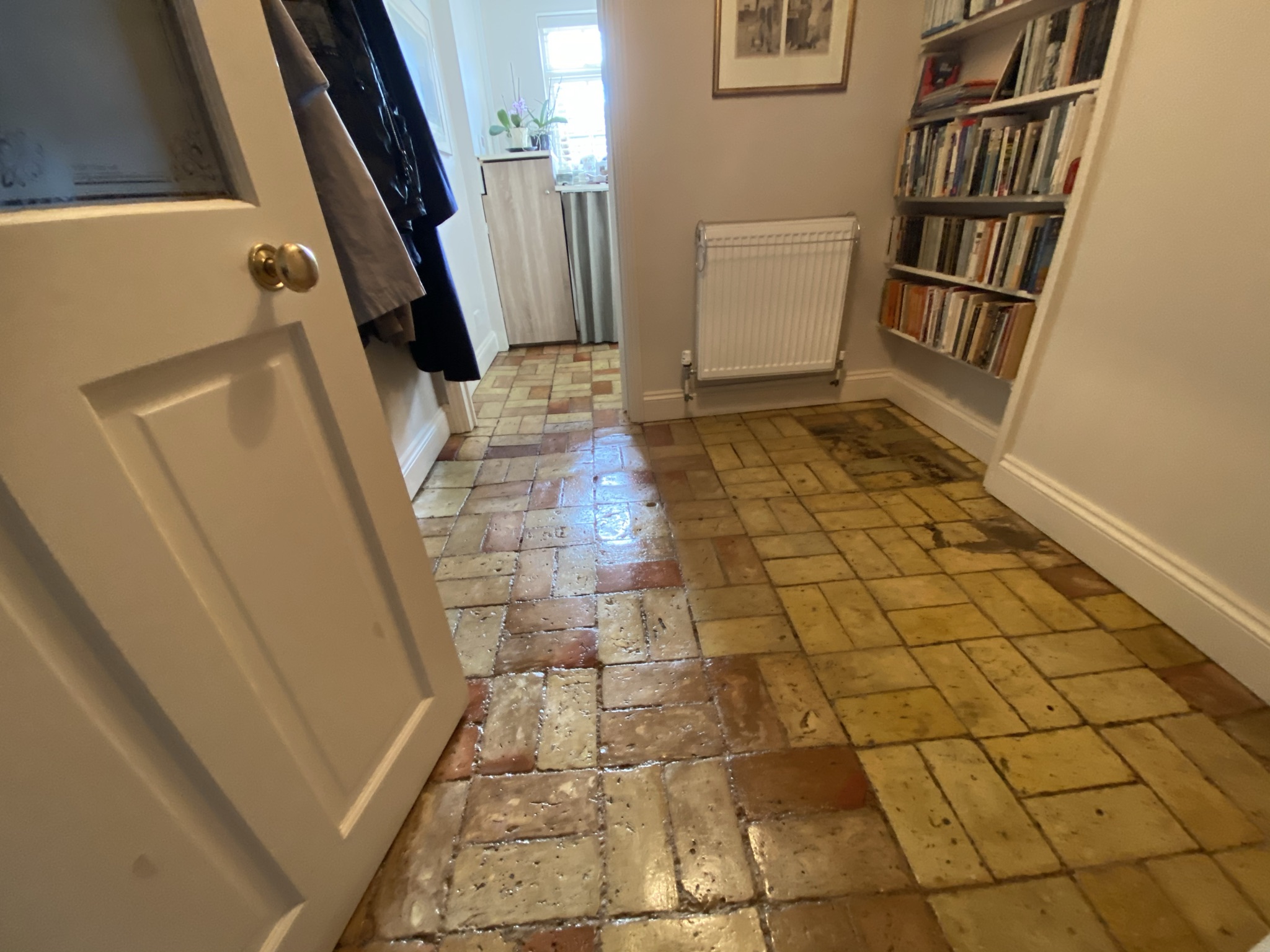 brick floor cleaning